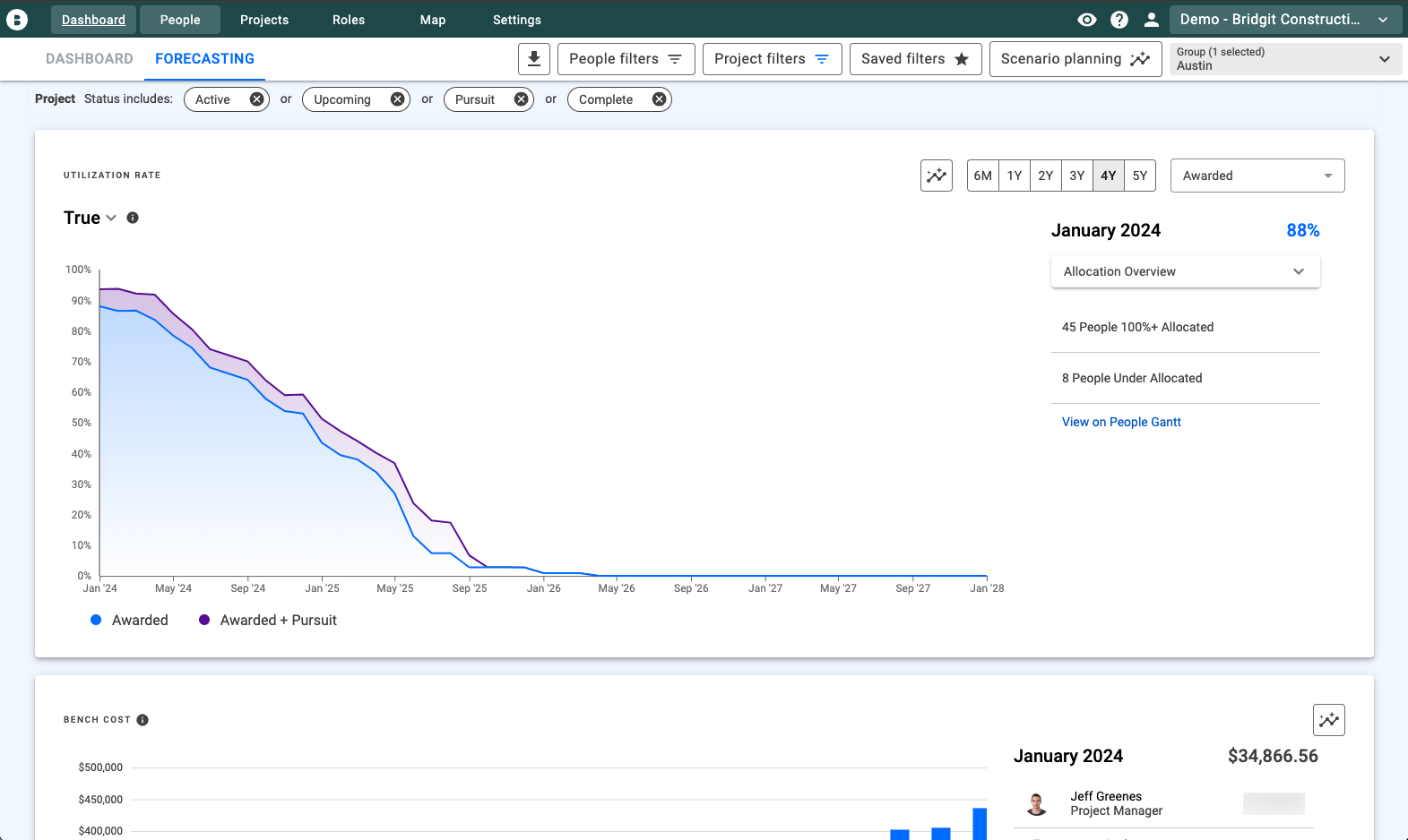 screenshot of Bridgit Bench